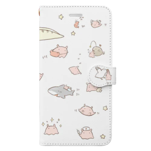 めんだこちゃんスマホケース─くうもの、くわれるもの─ Book-Style Smartphone Case