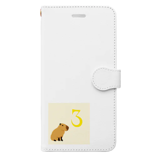 フォーエバーチャイルド！誕生数3のカピバラ Book-Style Smartphone Case