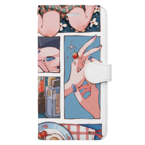 コバルトブルー Book-Style Smartphone Case