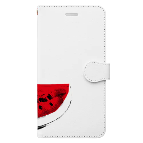 すいか -watermelon- 切 Book-Style Smartphone Case