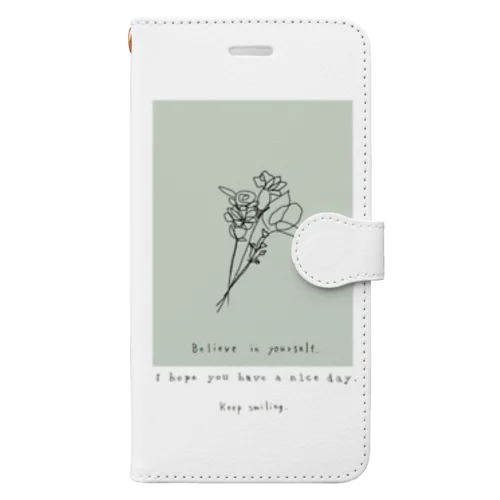 bouquet green Book-Style Smartphone Case