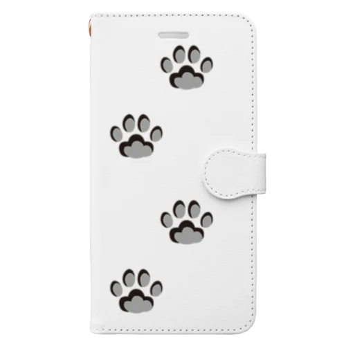 猫のあしあと2(タテ) Book-Style Smartphone Case