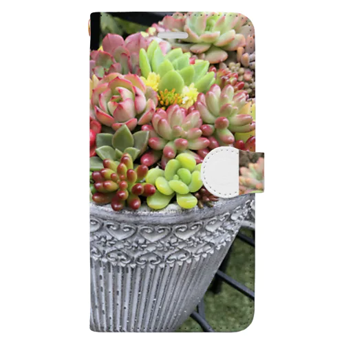 多肉植物　寄せ植え Book-Style Smartphone Case