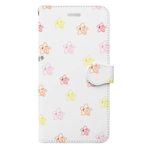 星の星柄 Book-Style Smartphone Case