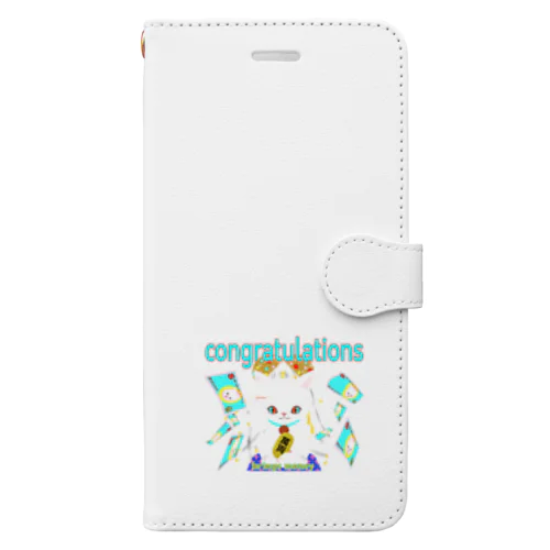 猫楽「congratulations」 Book-Style Smartphone Case