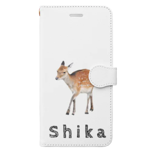 シカのおさんぽ Book-Style Smartphone Case