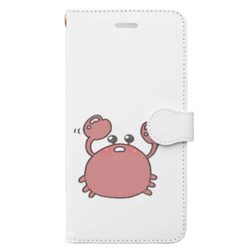 おててぷにぷにガニ（カラー） Book-Style Smartphone Case