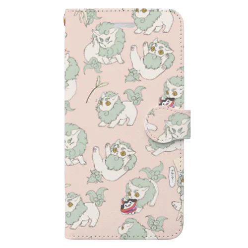 ちびからくん総柄 Book-Style Smartphone Case