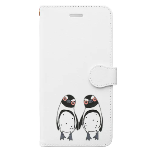 手繋ぎケープペンギンのカップル🐧❤️🐧 手帳型スマホケース