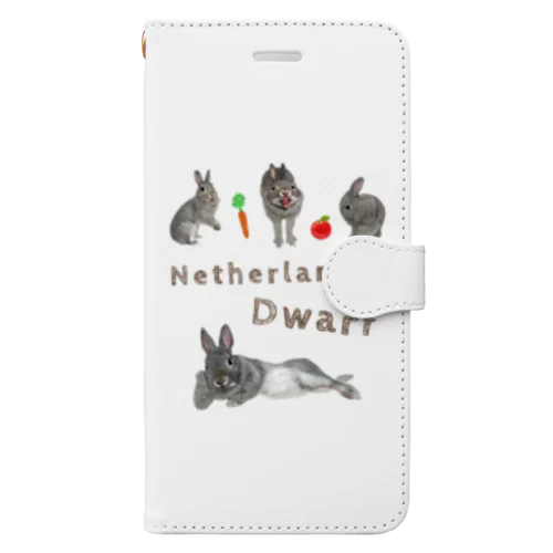 ネザーランドドワーフウサギ Book-Style Smartphone Case