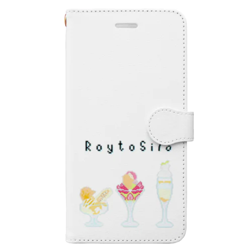 ロイトシロドットパフェ。 Book-Style Smartphone Case