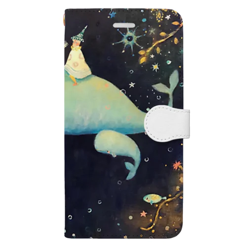 クジラくんと群青の世界 Book-Style Smartphone Case