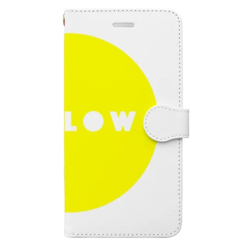 CIRCLE YELLOW. 手帳型スマホケース