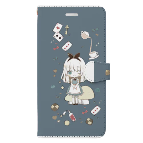 アリス（7/8/SE/xs/x/6s/6サイズ） Book-Style Smartphone Case