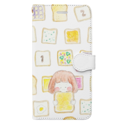 パンおいしいな Book-Style Smartphone Case