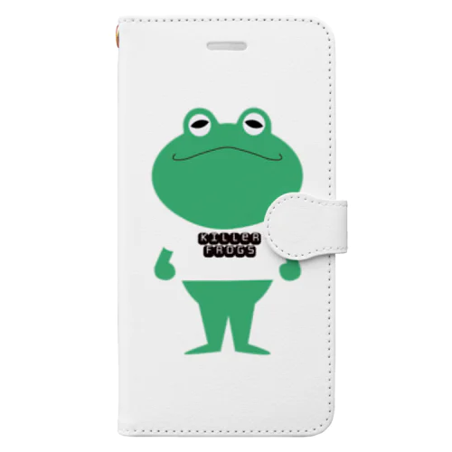 Tシャツを着るカエルくん Book-Style Smartphone Case