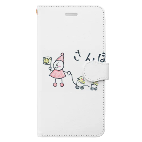 Icco信者とピヨ子の日常【さんぽ】 Book-Style Smartphone Case