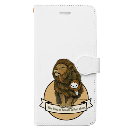 【パンダ】百獣の王ポンちゃん Book-Style Smartphone Case