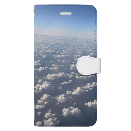 空から見た雲 Book-Style Smartphone Case