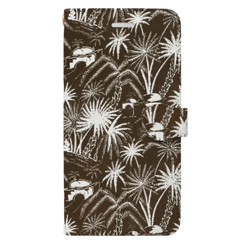 White palm trees 1931. 手帳型スマホケース