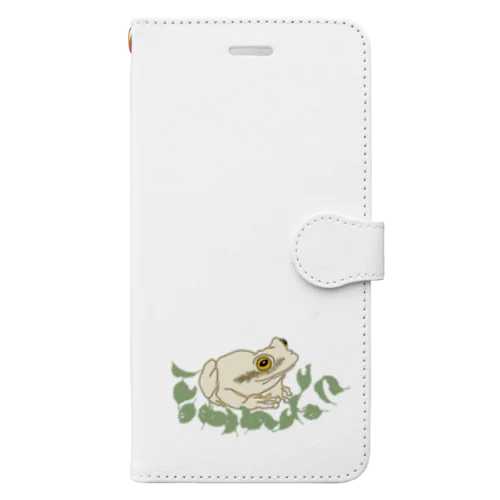 白いかえるちゃん Book-Style Smartphone Case