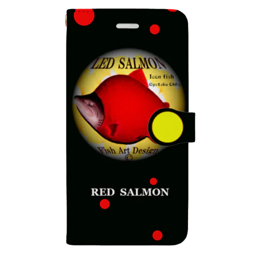 紅鮭！【ベニザケ；RED SALMON】あらゆる生命たちへ感謝をささげます。 手帳型スマホケース