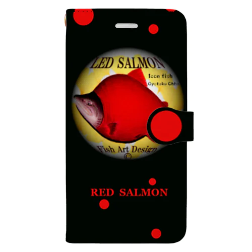 紅鮭！【ベニザケ；RED SALMON】あらゆる生命たちへ感謝をささげます。 Book-Style Smartphone Case