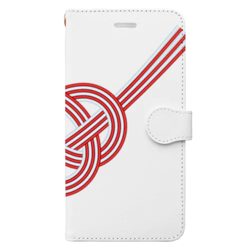 和風な水引き Book-Style Smartphone Case