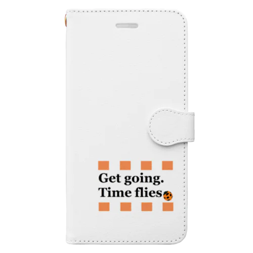 テントウムシピリオド（オレンジ）　Orange Ladybird Book-Style Smartphone Case