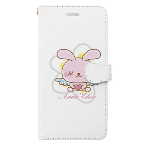 天使のうさぎハピバニちゃん Book-Style Smartphone Case