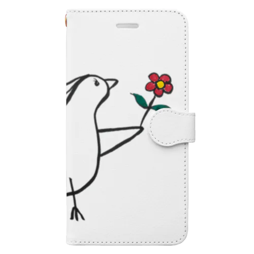 Red flower＃1 Book-Style Smartphone Case