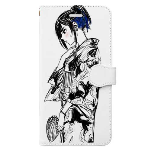 浴衣女子 Book-Style Smartphone Case