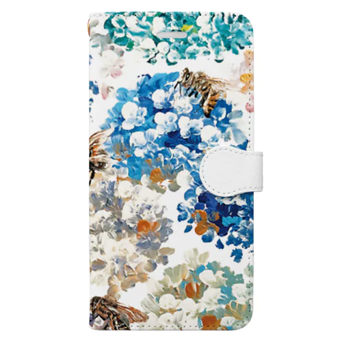 蜂と紫陽花 Book-Style Smartphone Case