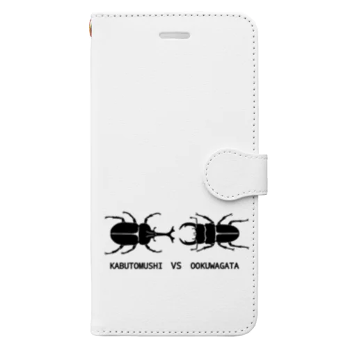 カブトムシVSクワガタ Book-Style Smartphone Case