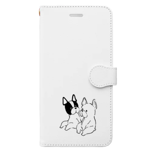 シンプルフレンチブルドッグ Book-Style Smartphone Case