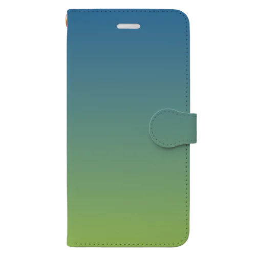 BLUE×GREEN GRADATION Book-Style Smartphone Case