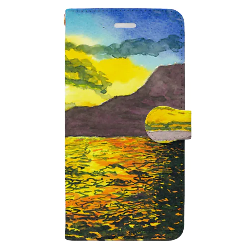 夕日とSUP Book-Style Smartphone Case