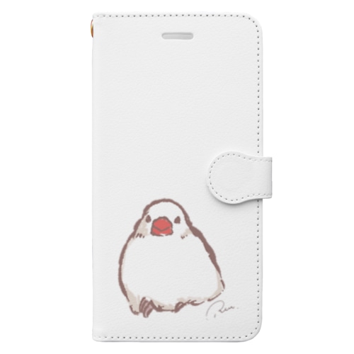 溶けてる文鳥 Book-Style Smartphone Case