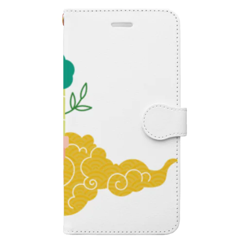 松竹梅と雲 Book-Style Smartphone Case