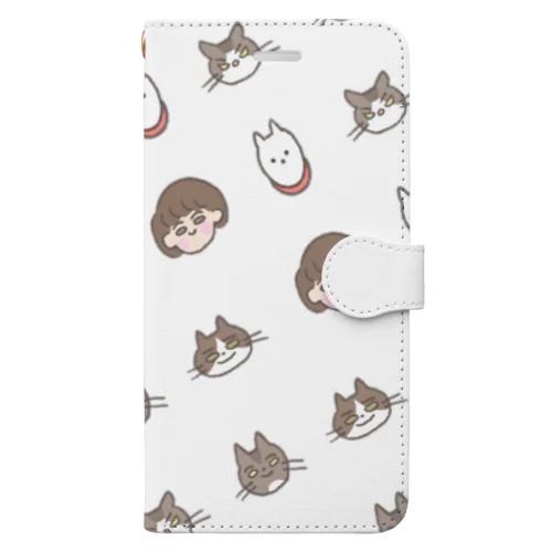 いくら家のいぬねこたち Book-Style Smartphone Case