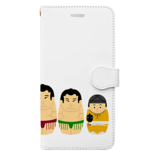 マトリョーシカ/お相撲さん&行司 Book-Style Smartphone Case