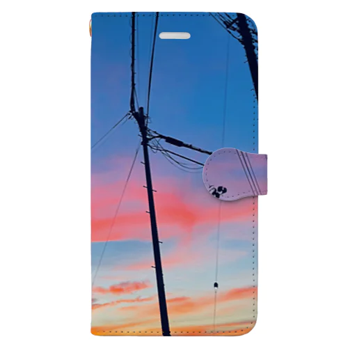 田舎の夕景 Book-Style Smartphone Case