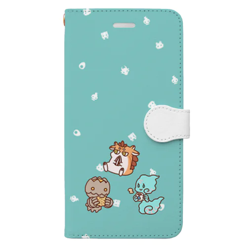 手帳型スマホケース（御三家/ブルー） Book-Style Smartphone Case