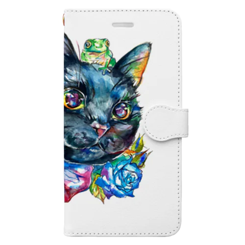 蛙と猫 Book-Style Smartphone Case