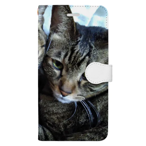 キジトラ猫の仲良し姉妹 Book-Style Smartphone Case