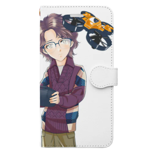 ドローン男の子 Book-Style Smartphone Case