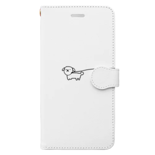 リードが長い犬 Book-Style Smartphone Case