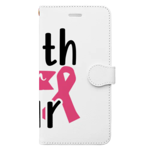 Breast Cancer - Faith Over Fear  乳がん - 恐怖 に 対する 信仰 Book-Style Smartphone Case