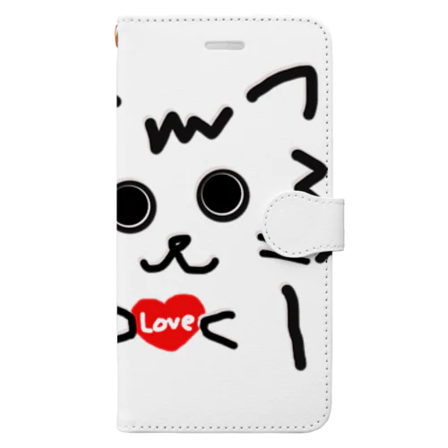 ハート猫 Book-Style Smartphone Case