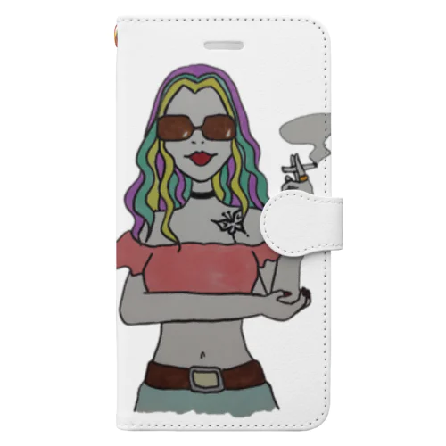 Colorful Hair Woman No.1 Book-Style Smartphone Case